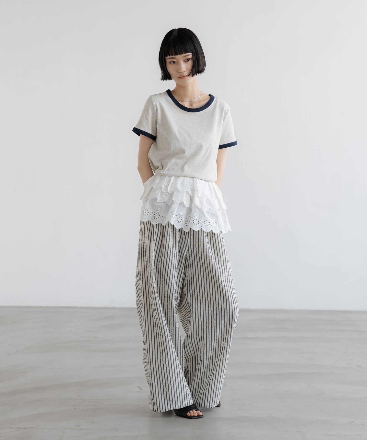 LOWRYS FARM「リンガーＴＥＥ」|Tシャツ・カットソー|