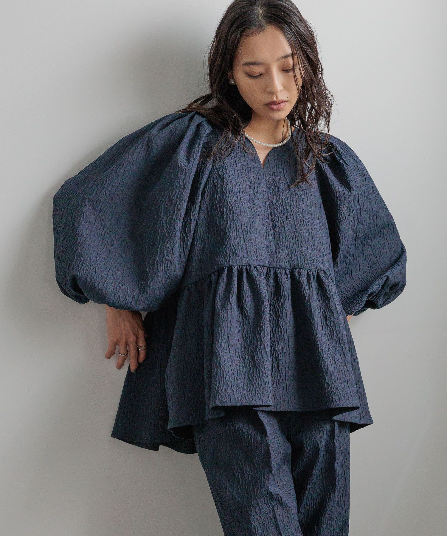  「【入卒／セレモニー】ジャガードブラウス」|シャツ・ブラウス|