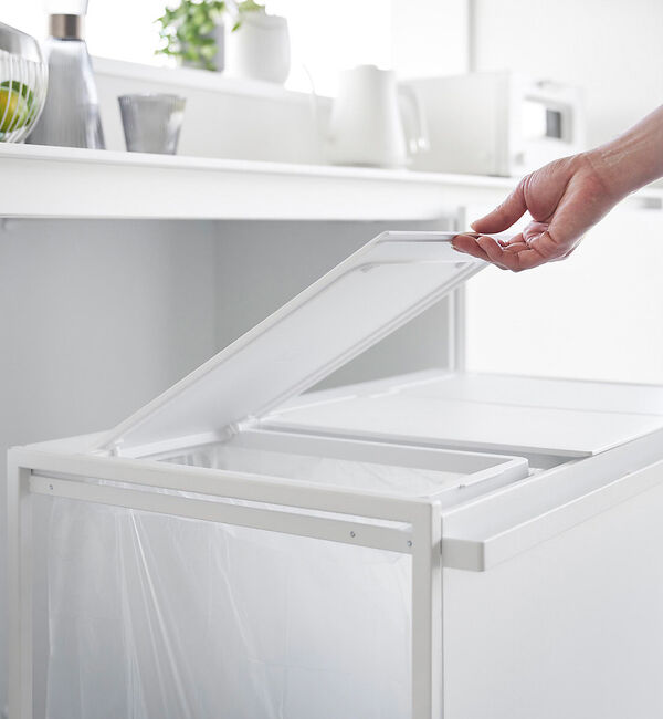 collex「【tower/タワー】蓋付き目隠し分別ダストワゴン 45L 3分別 キッチン ゴ」|食器・キッチングッズ|