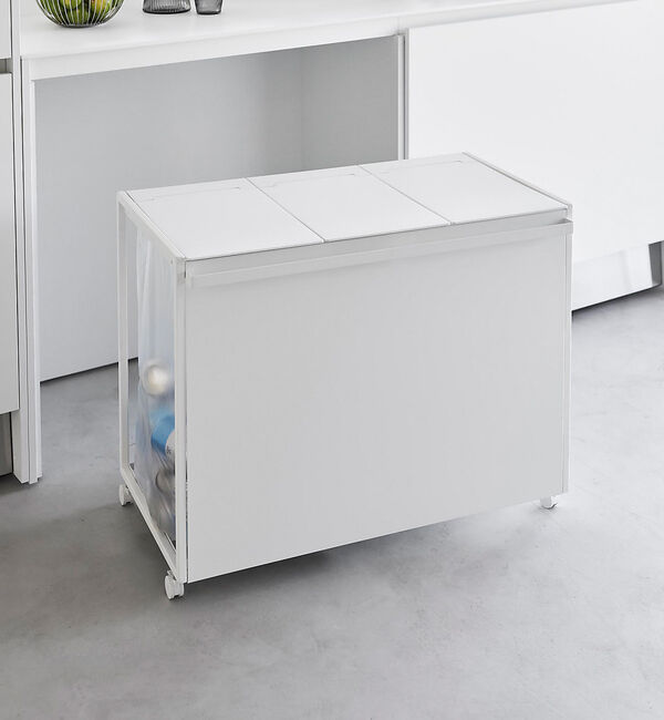 collex「【tower/タワー】蓋付き目隠し分別ダストワゴン 45L 3分別 キッチン ゴ」|食器・キッチングッズ|