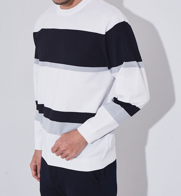 ABAHOUSE「【ウォッシャブル】パネルボーダー　ニット」|ニット・セーター|