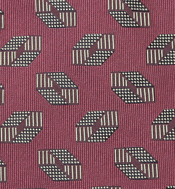 ABAHOUSE「【IMPORT FABRIC TIE】シルク ジオメトリック小紋 ネクタイ」|ネクタイ・蝶ネクタイ|