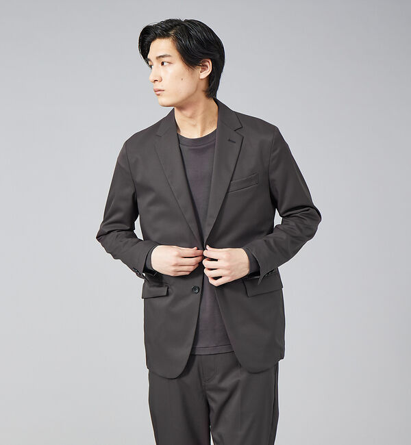 ABAHOUSE「【WWS / セットアップ対応】Bizテーラード ジャケット」|テーラードジャケット|チャコールグレー