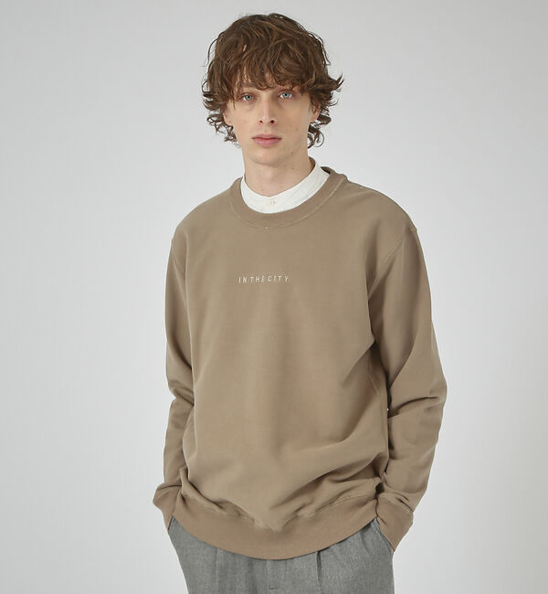 ABAHOUSE「【IN THE CITY】ロゴ刺繍 裏毛 スウェット / トレーナー」|スウェット・ジャージ|カーキ