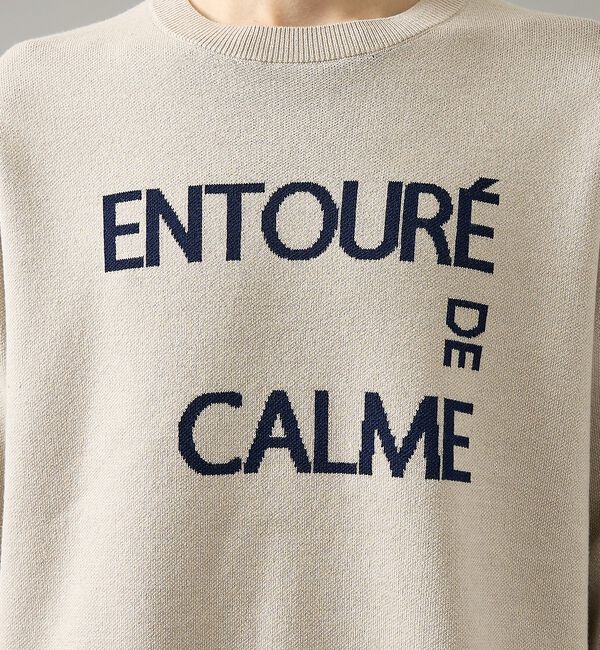 ABAHOUSE「ジャガードロゴニット プルオーバー / オーバーサイズ / LE TRIO AB」|ニット・セーター|