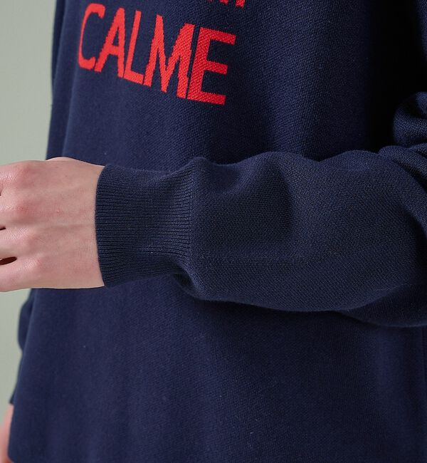 ABAHOUSE「ジャガードロゴニット プルオーバー / オーバーサイズ / LE TRIO AB」|ニット・セーター|