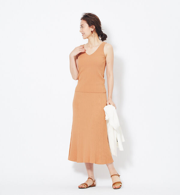 Rouge vif「リブフレアスカート」|スカート|