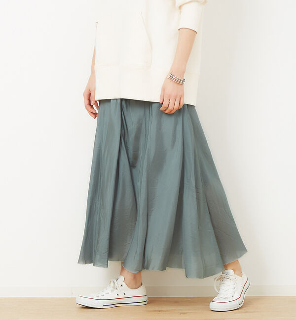 Rouge vif「キュプラスカート」|スカート|モスグリーン