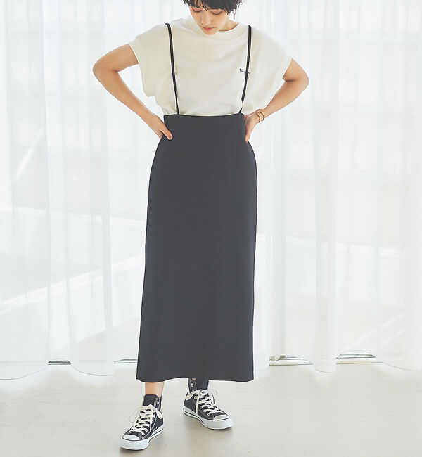 Rouge vif「【XSサイズ展開】【ロングセラー】サスペンダータイトスカート」|スカート|