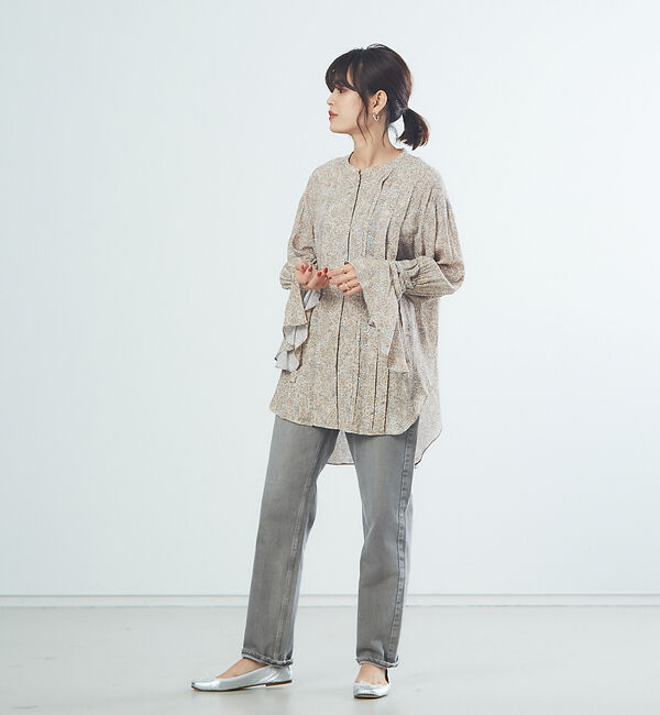 Rouge vif「フラワーボリュームスリーブブラウス」|シャツ・ブラウス|