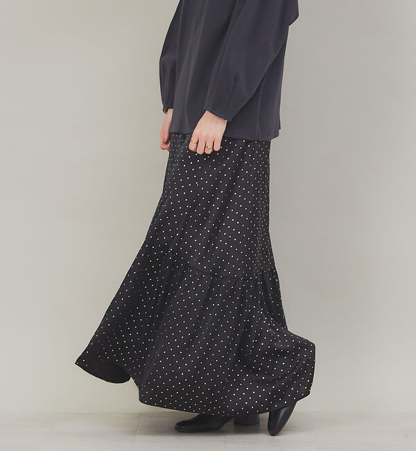 Rouge vif「シャインドットスカート」|スカート|ブラック