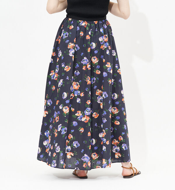 Rouge vif「ドローイングフラワースカート」|スカート|