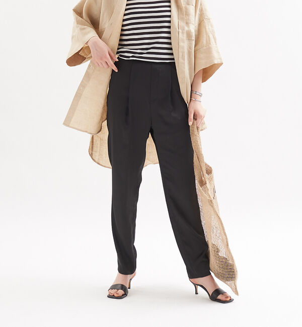 Rouge vif「サテンイージーパンツ」|その他|ブラック