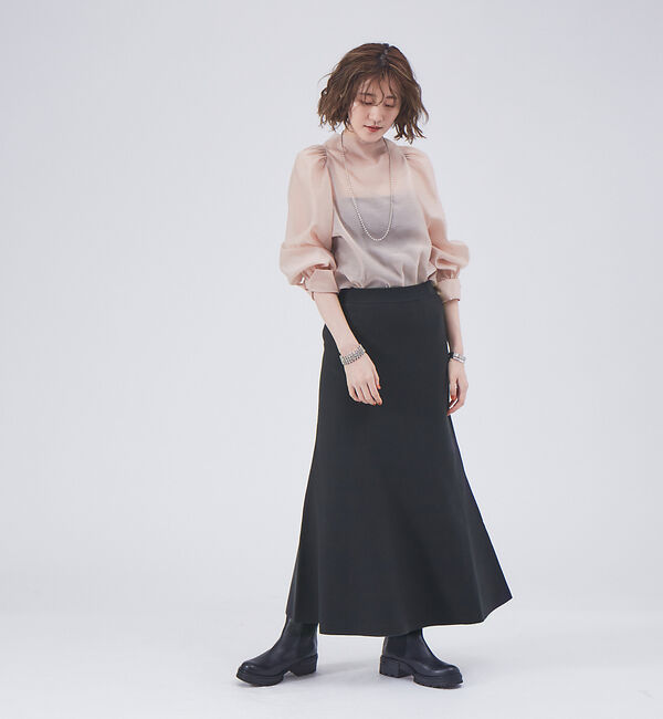 Rouge vif「【セットアップ対応】フレアニットスカート」|スカート|