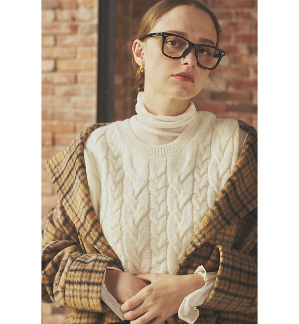 Rouge vif「ケーブルニット2WAYベスト」|ニット・セーター|