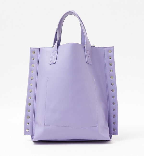 Rouge vif「【cheek/チーク】2WAY トートバッグ / リベット / フェイクレザー」|トートバッグ|ラベンダー