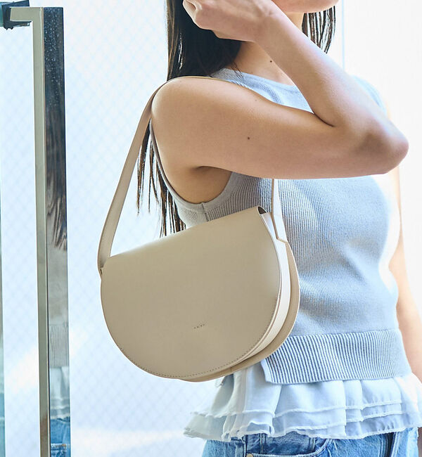 Rouge vif「【YAHKI /ヤーキ】VEGAN LEATHER ショルダー バッグ」|ショルダー・メッセンジャー|アイボリー