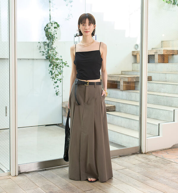 Rouge vif「タックフレアマキシスカート」|スカート|