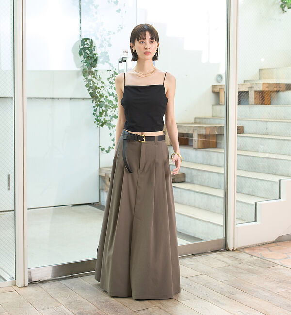 Rouge vif「タックフレアマキシスカート」|スカート|