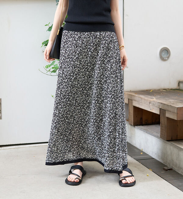 Rouge vif「ストレッチサッカープリントスカート」|スカート|