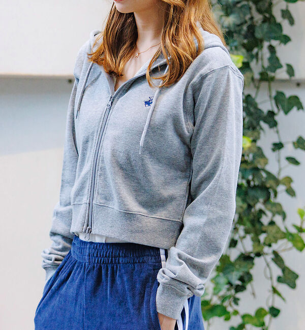 Rouge vif「【BEVERY HILLS P.C/ビバリーヒルズポロクラブ】クロップドフルジッ」|スウェット・ジャージ|グレー