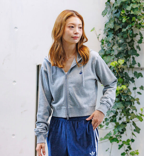 Rouge vif「【BEVERY HILLS P.C/ビバリーヒルズポロクラブ】クロップドフルジッ」|スウェット・ジャージ|