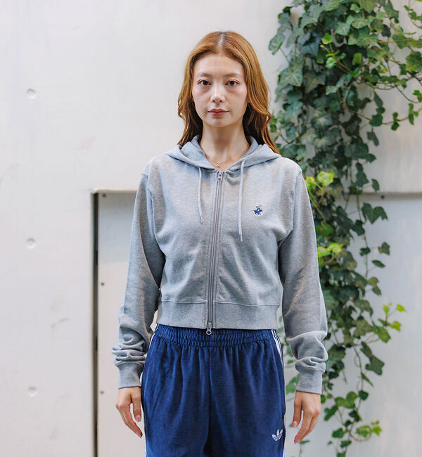 Rouge vif「【BEVERY HILLS P.C/ビバリーヒルズポロクラブ】クロップドフルジッ」|スウェット・ジャージ|