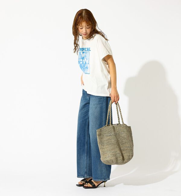 Rouge vif「【MADE IN MADA /メイドインマダ】ALICE MM BAG：ラフィア」|かごバッグ|