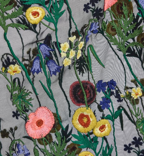 Rouge vif「【Le Melange/ル・メランジュ】刺繍チュールスカート/花柄/レイヤード/」|スカート|