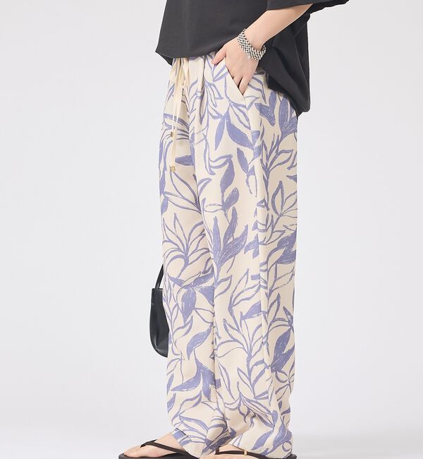 Rouge vif「リーフプリントルーズテーパードパンツ/ウエストゴム【予約】」|その他|