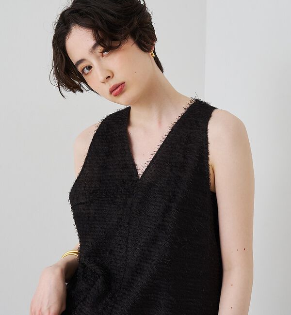 Rouge vif「カットジャガードシアーノスリーブワンピース【予約】」|ワンピース|