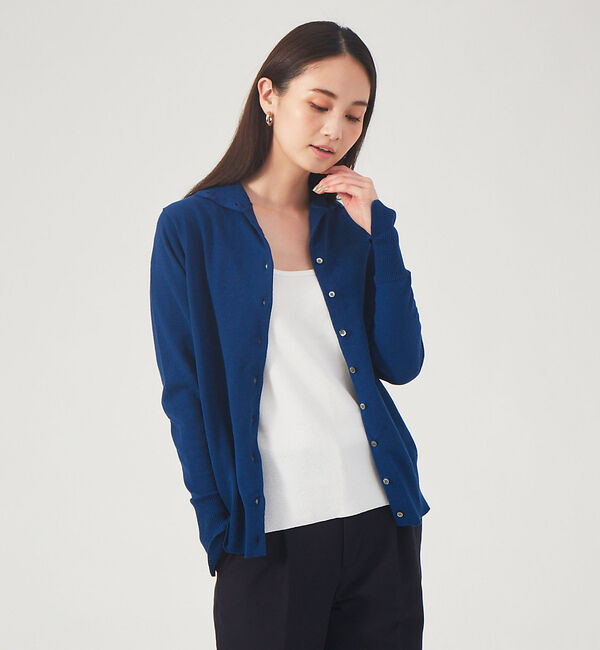 qualite「3WAYカーデニット」|ニット・セーター|ブルー