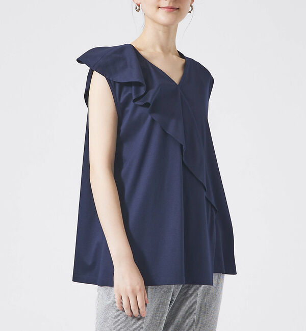 qualite「アシメフレアカットソー」|Tシャツ・カットソー|ホワイト