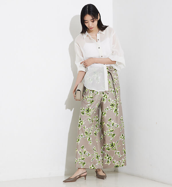 qualite「ソフトオーガンジーシアーシャツ」|シャツ・ブラウス|