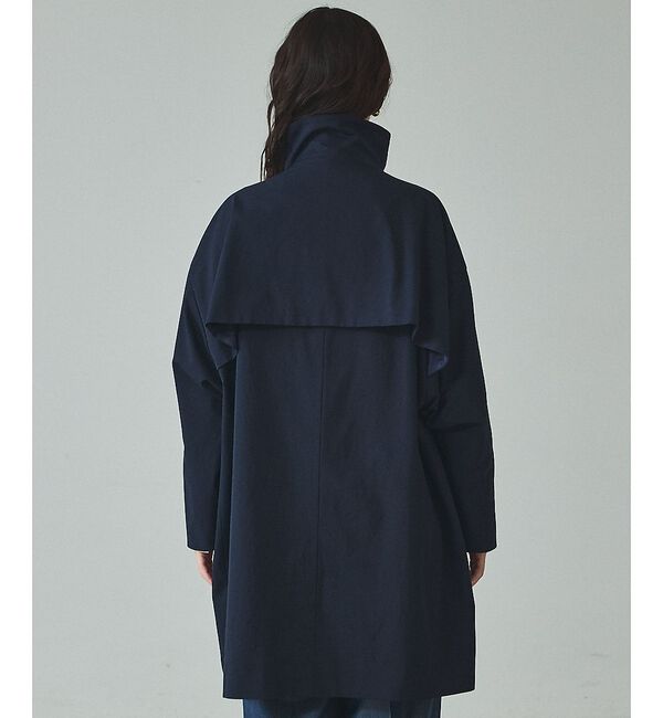qualite「ネイビー数点入荷！在庫あるのみ！【大人のスプリングコート】オーバースタンドコート」|トレンチコート|