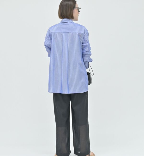 qualite「ラメストライプシャツ【予約】」|シャツ・ブラウス|