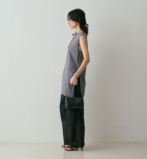 qualite「【接触冷感・セットアップ対応】レーヨンストレッチニットチュニック」|ワンピース|