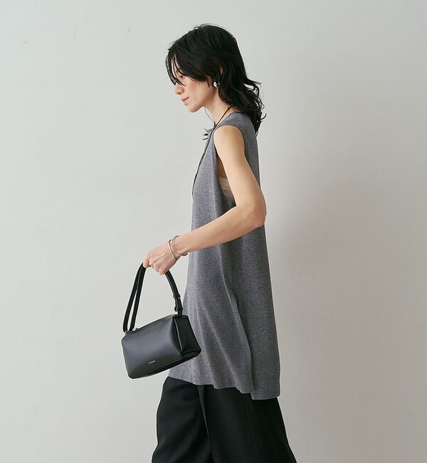 qualite「【接触冷感・セットアップ対応】レーヨンストレッチニットチュニック」|ワンピース|