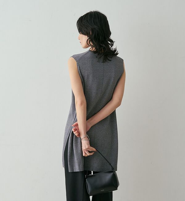 qualite「【接触冷感・セットアップ対応】レーヨンストレッチニットチュニック」|ワンピース|