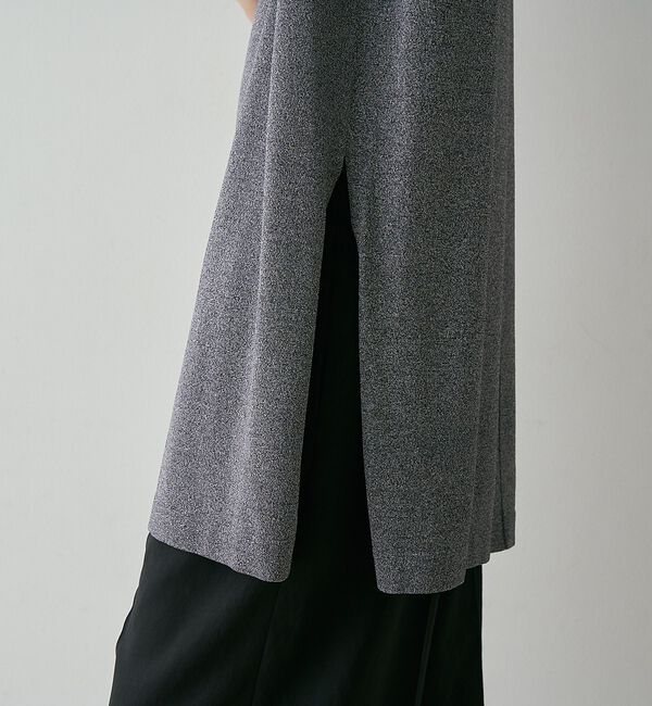 qualite「【接触冷感・セットアップ対応】レーヨンストレッチニットチュニック」|ワンピース|