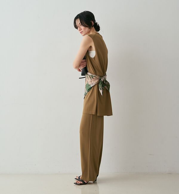 qualite「【接触冷感・セットアップ対応】レーヨンストレッチニットチュニック」|ワンピース|