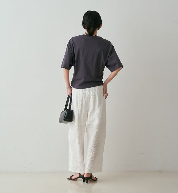 qualite「【セットアップ対応】シアーギンガムクロップドパンツ【予約】」|その他|