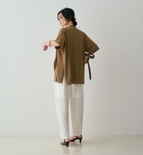 qualite「【セットアップ対応】シアーギンガムクロップドパンツ【予約】」|その他|