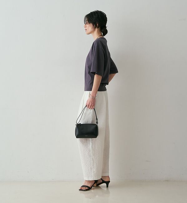 qualite「【セットアップ対応】シアーギンガムクロップドパンツ【予約】」|その他|