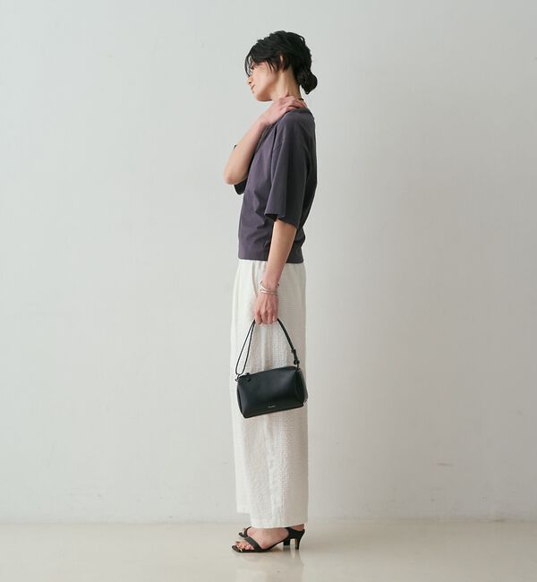 qualite「【セットアップ対応】シアーギンガムクロップドパンツ【予約】」|その他|