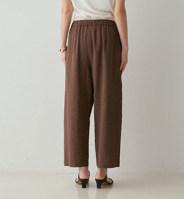 qualite「【セットアップ対応】シアーギンガムクロップドパンツ【予約】」|その他|