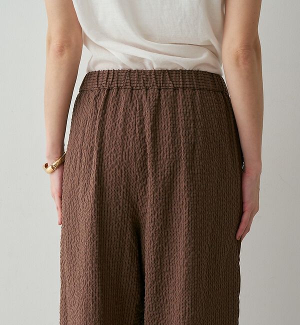 qualite「【セットアップ対応】シアーギンガムクロップドパンツ【予約】」|その他|