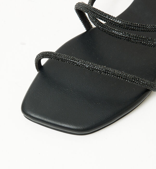 AU BANNISTER「【LAROUTE】グリッターコードフラットサンダル」|サンダル|