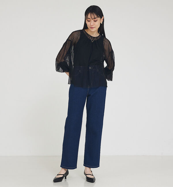 abahouse mavie「チュールブラウス(タンク付き)」|シャツ・ブラウス|