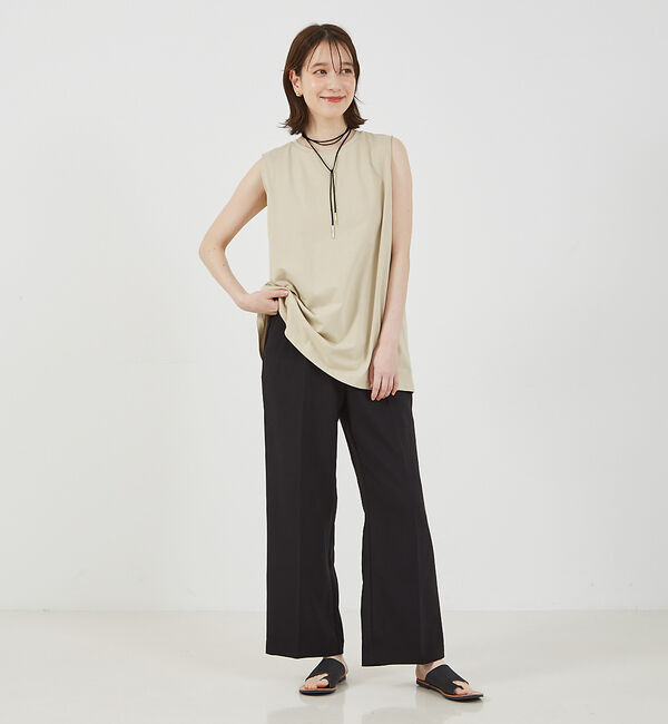 abahouse mavie「バックスリットノースリ」|Tシャツ・カットソー|